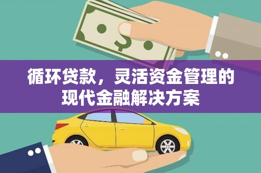 旺苍循环贷款，灵活资金管理的现代金融解决方案