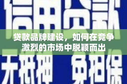 华龙贷款品牌建设，如何在竞争激烈的市场中脱颖而出