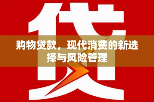 陆川购物贷款，现代消费的新选择与风险管理