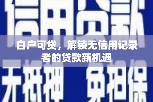 留坝白户可贷，解锁无信用记录者的贷款新机遇