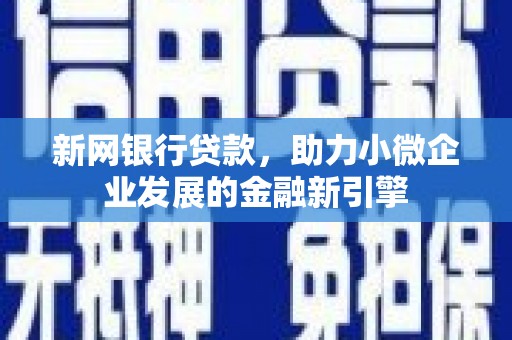 南海新网银行贷款，助力小微企业发展的金融新引擎