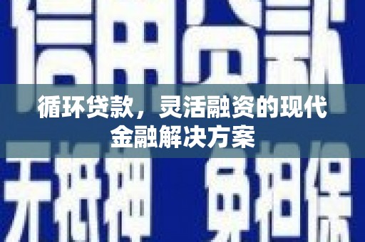 中山循环贷款，灵活融资的现代金融解决方案