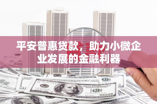 山上平安普惠贷款，助力小微企业发展的金融利器