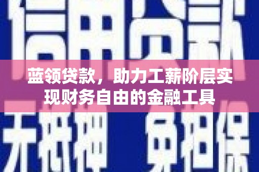 锡林郭勒盟蓝领贷款，助力工薪阶层实现财务自由的金融工具