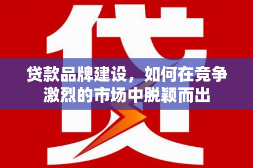 青州贷款品牌建设，如何在竞争激烈的市场中脱颖而出