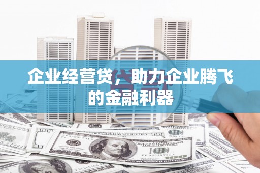 江源企业经营贷，助力企业腾飞的金融利器